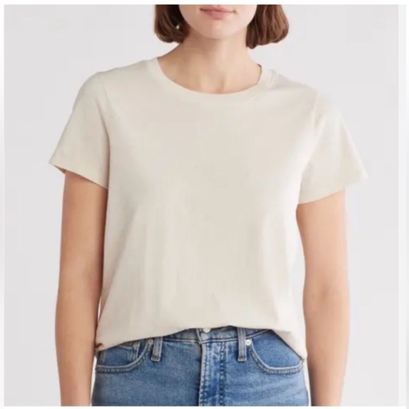 J. Crew Tops - J Crew Top XS Pima Cotton Boyfriend Fit Tan